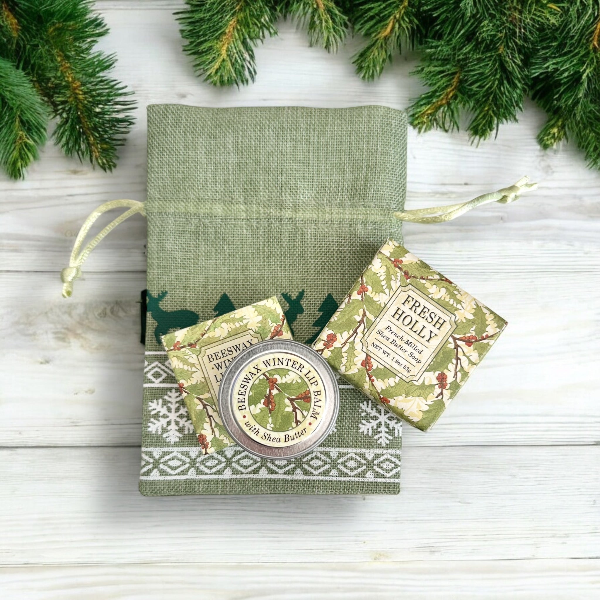 FRESH HOLLY Mini Soap + Lip Balm SET