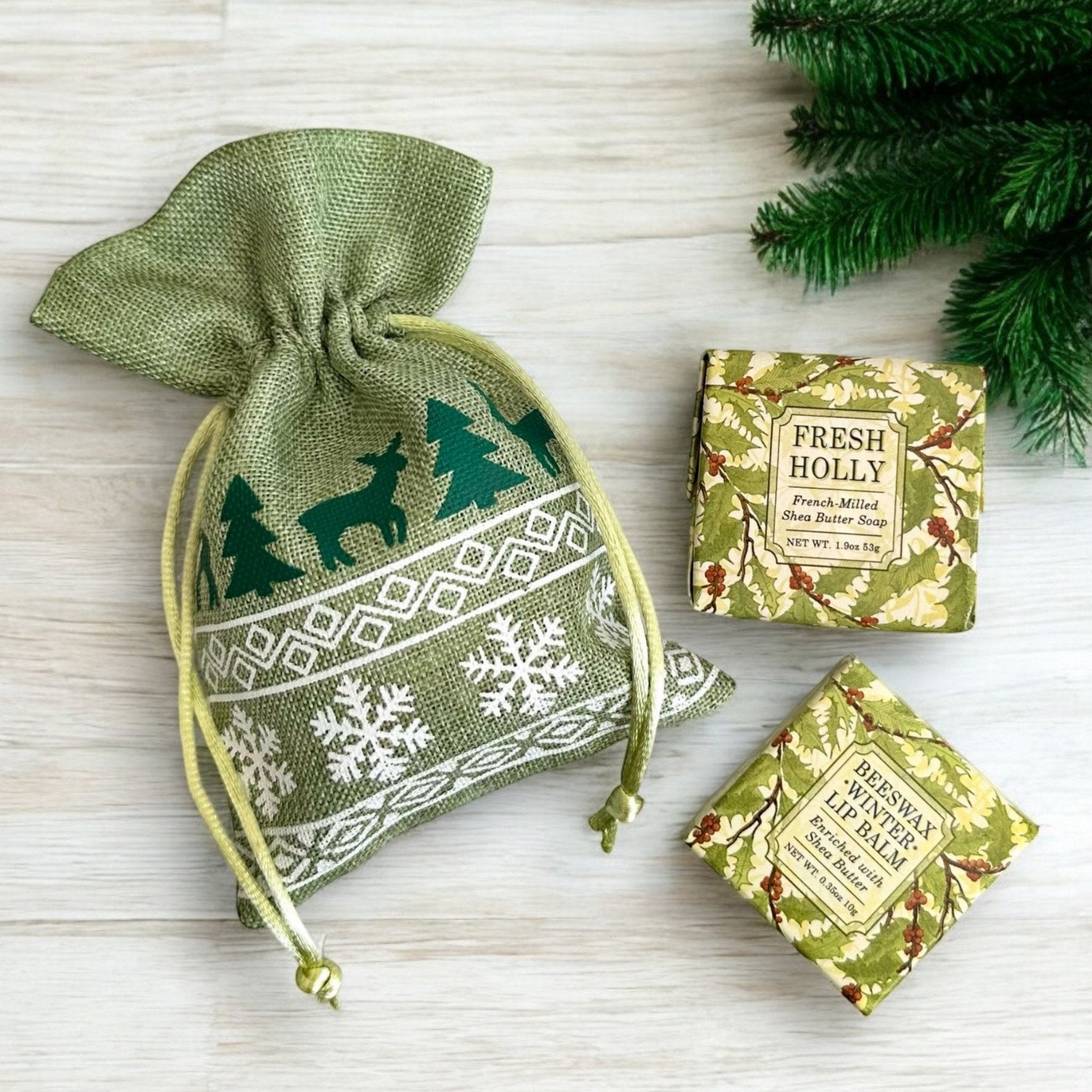 FRESH HOLLY Mini Soap + Lip Balm SET