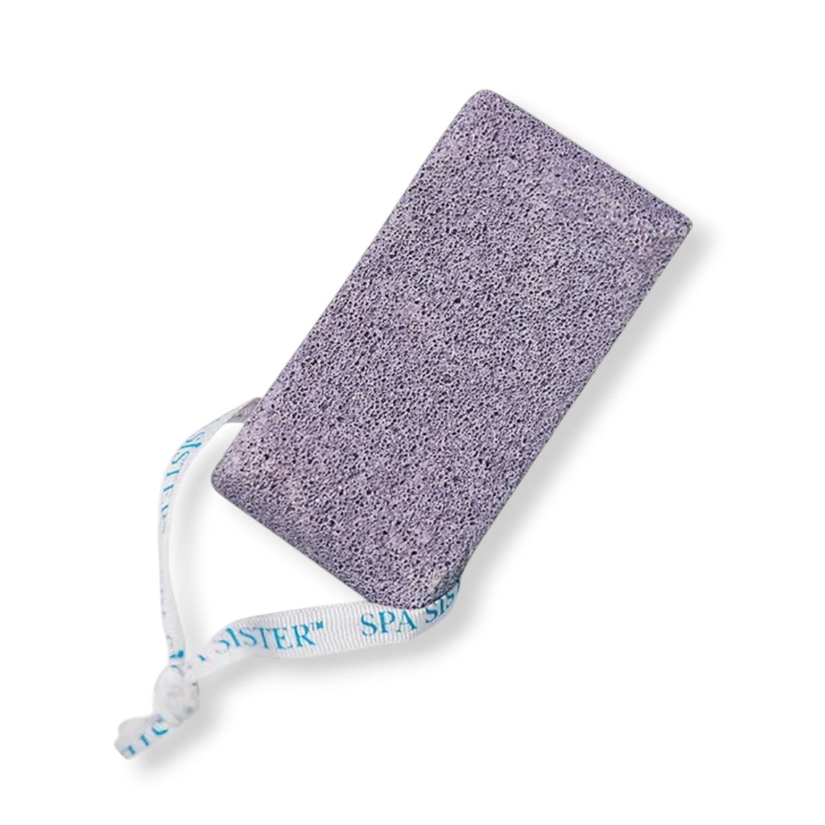 Curved pumice stone sponge, purple curved block with hanging loop