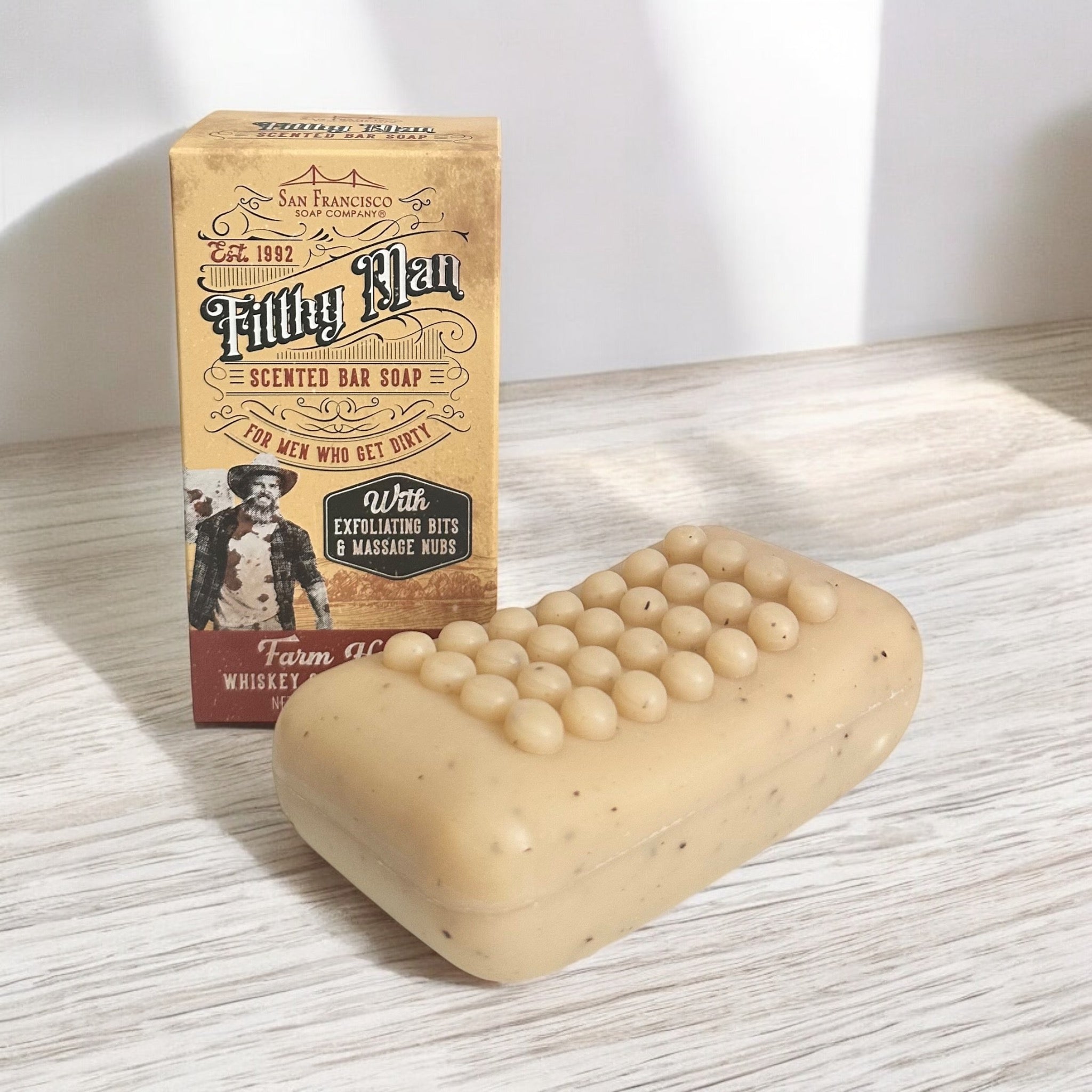 Farm Hand WHISKEY + TOBACCO Massaging Soap