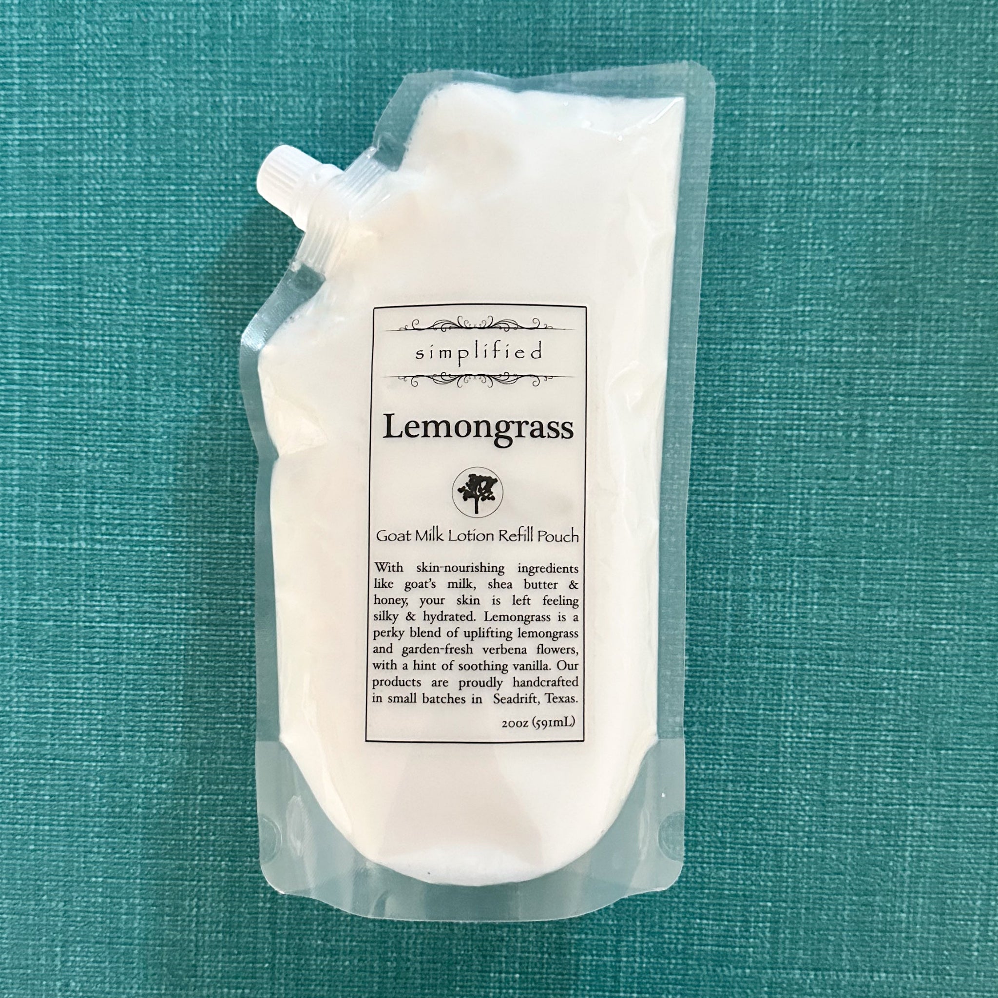 Goat Milk LOTION Simplified Soap -  Refill Pouch Lemongrass