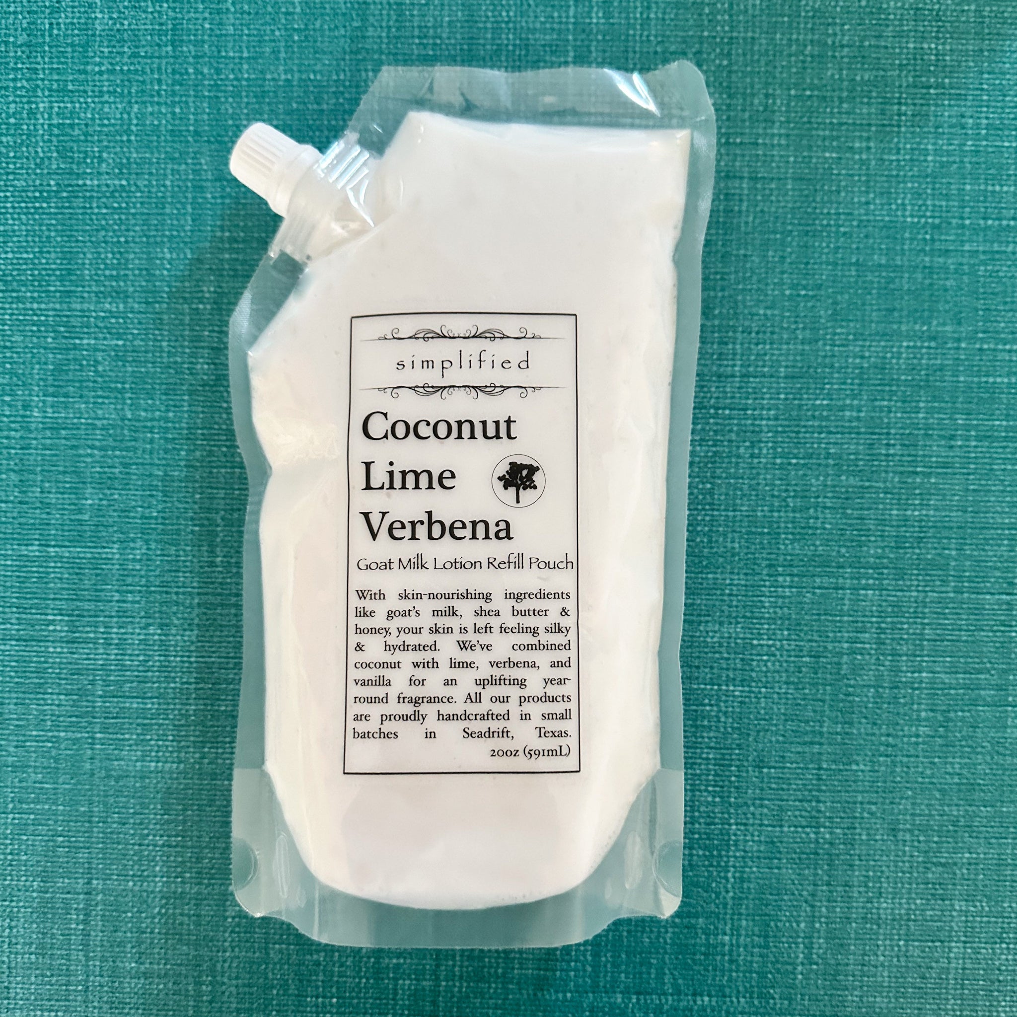 Goat Milk LOTION Simplified Soap - Coconut Lime Verbena Refill Pouch