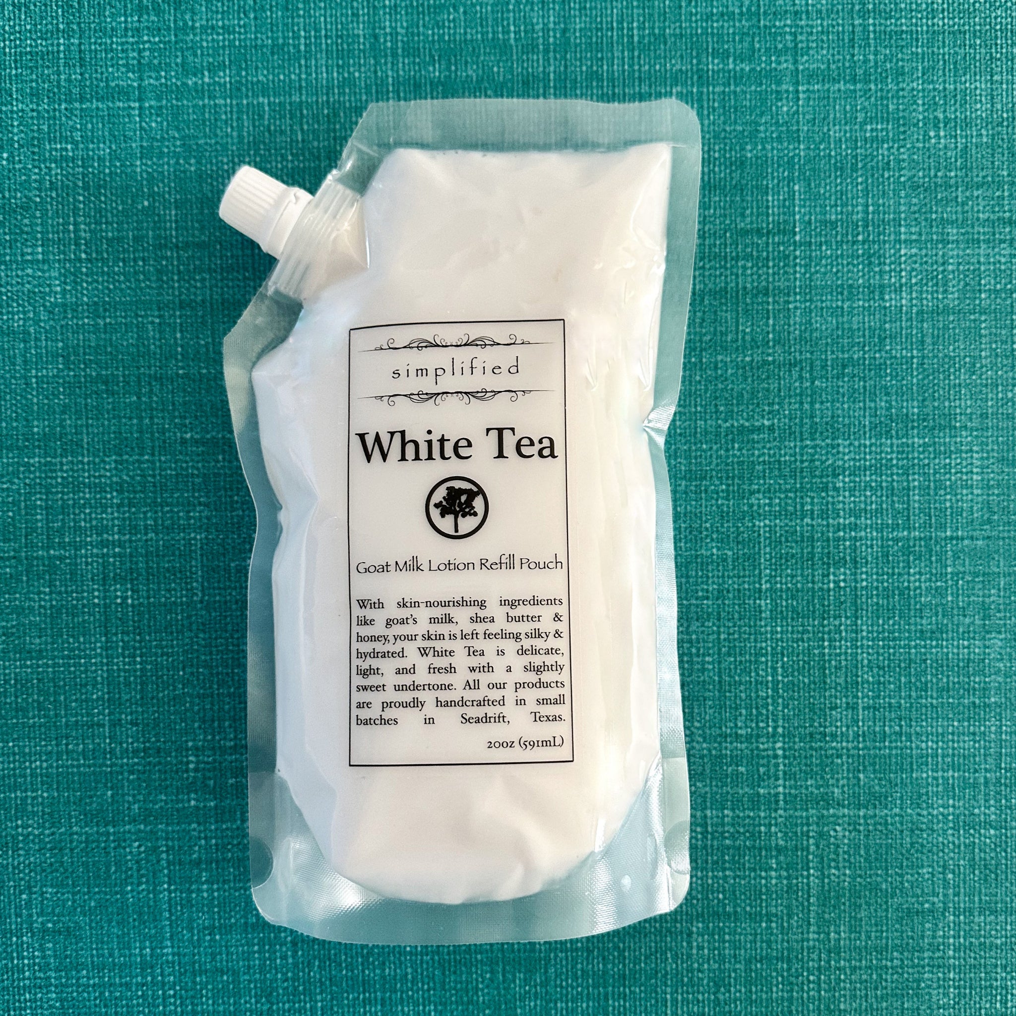 Goat Milk LOTION Simplified Soap - White Tea Refill Pouch 20 oz