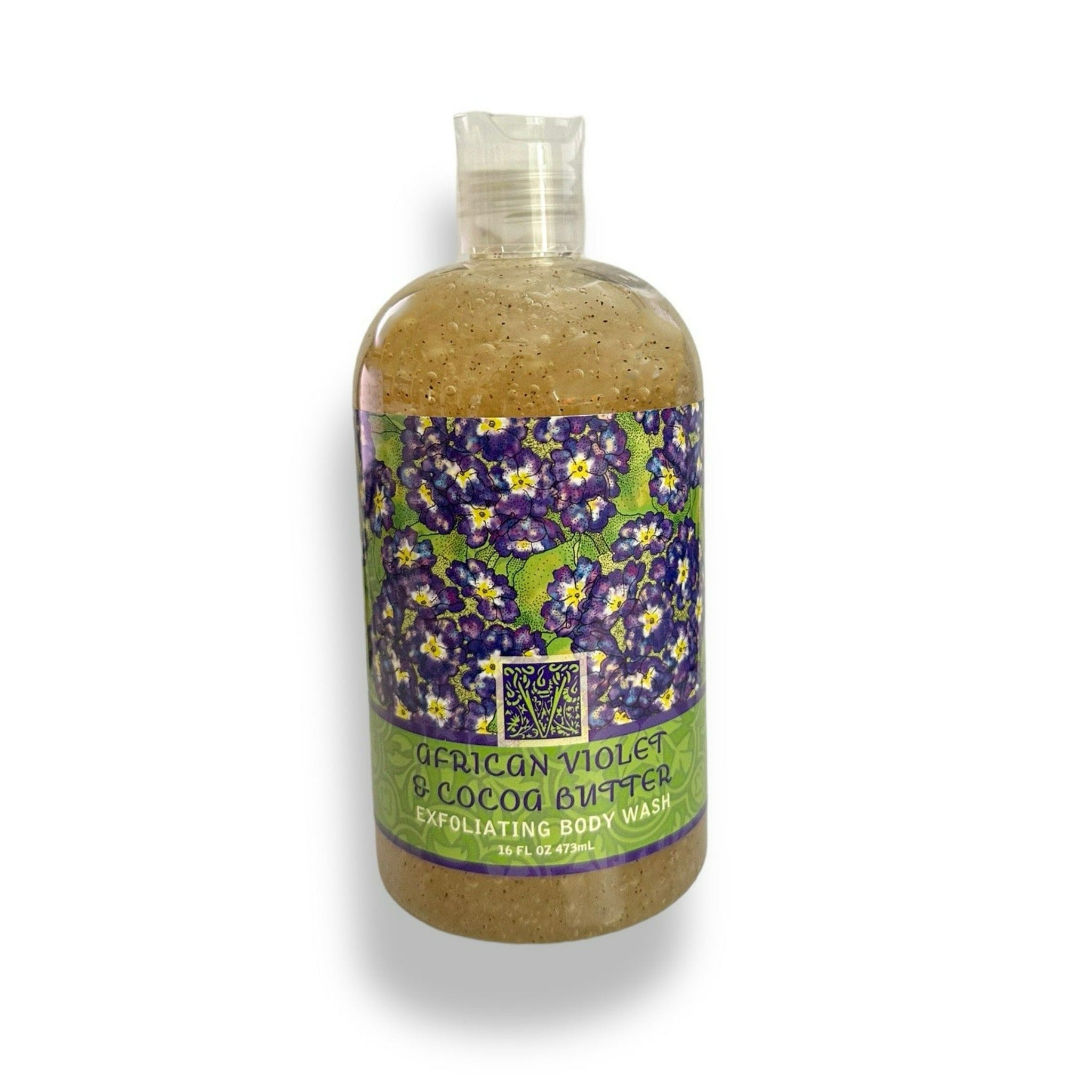 AFRICAN VIOLET Cocoa Butter Exfoliating Body Wash Greenwich Bay Trading Company