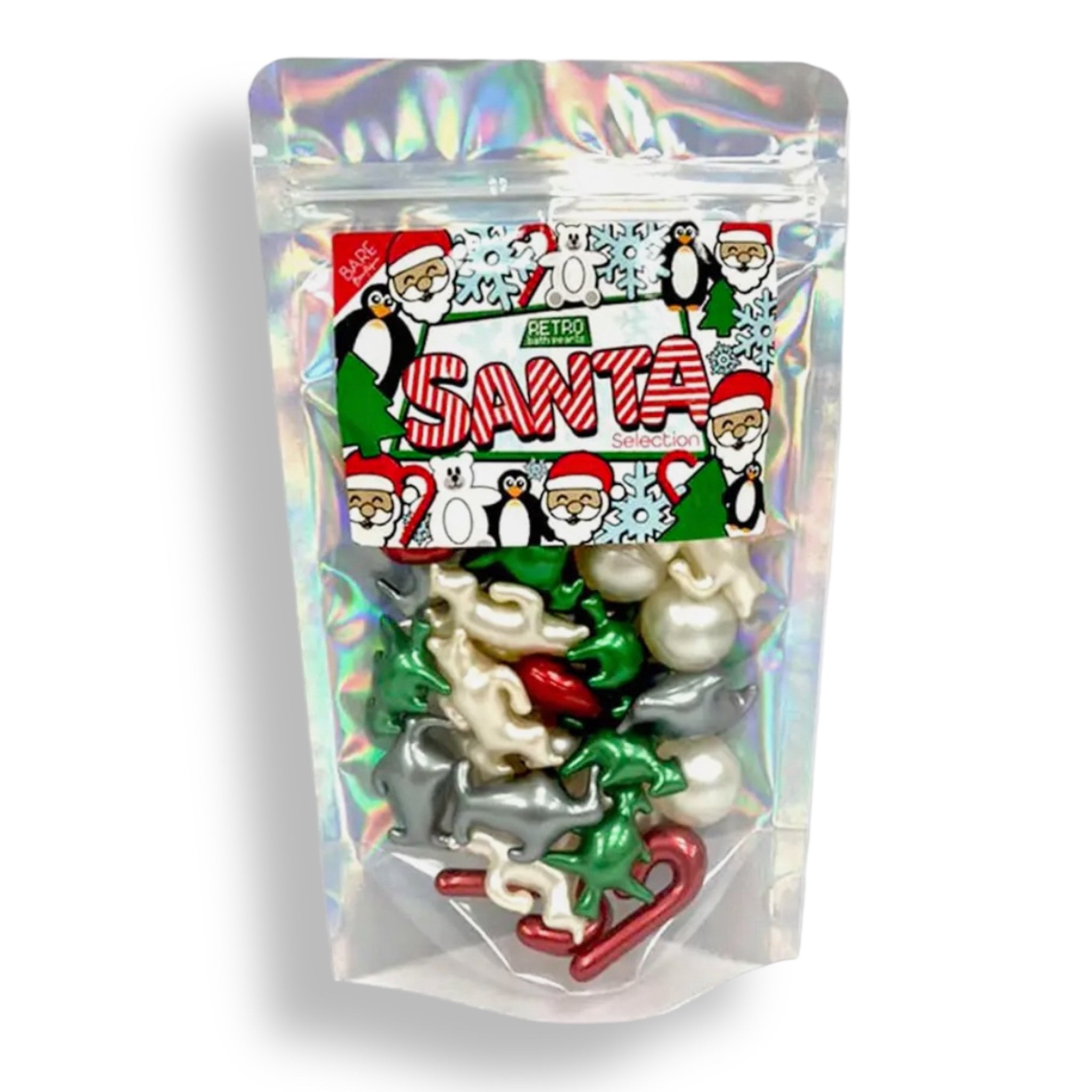 Retro Holiday BATH PEARLS - Santa Mix 30