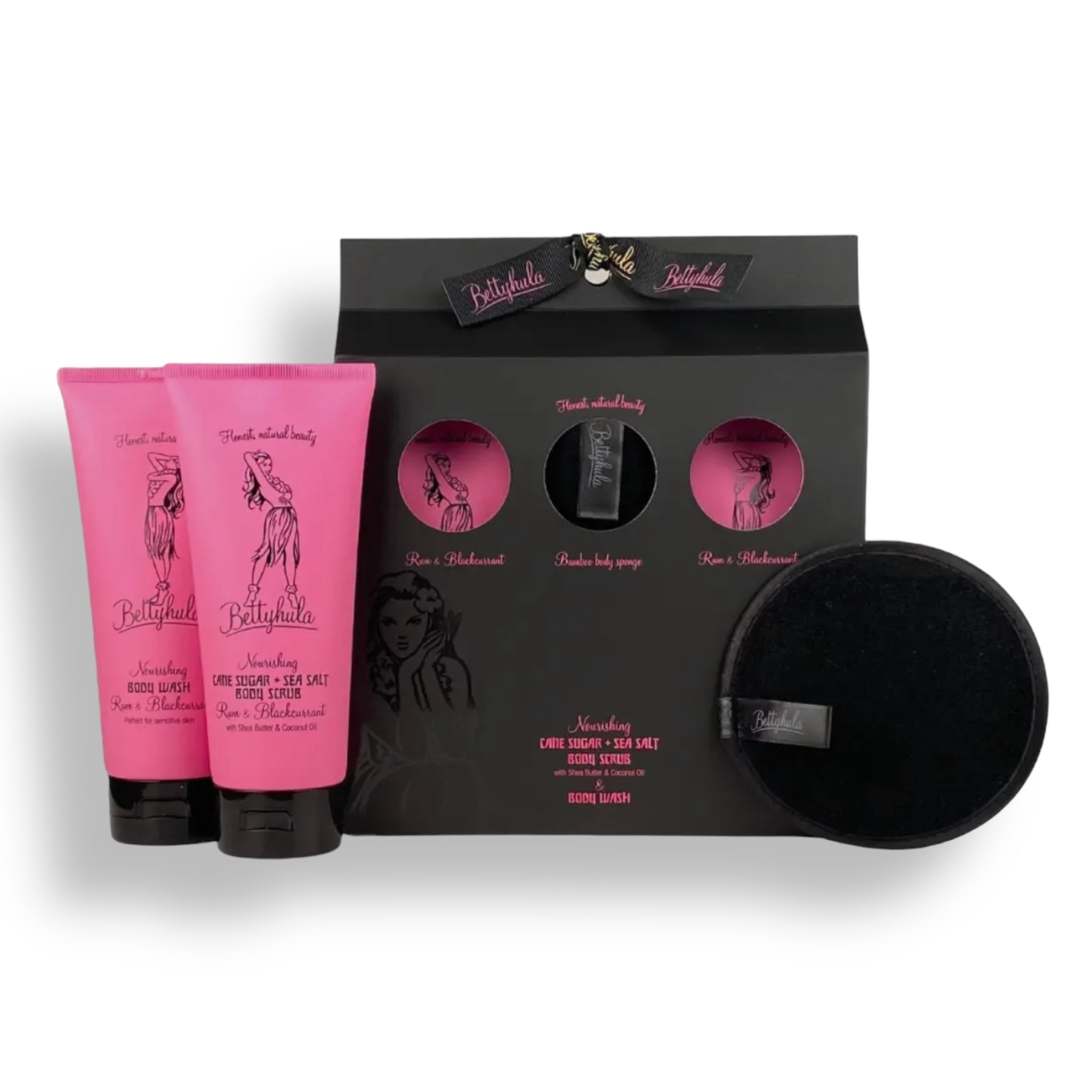 RUM & BLACKCURRANT Body Scrub + Shower Gift Set