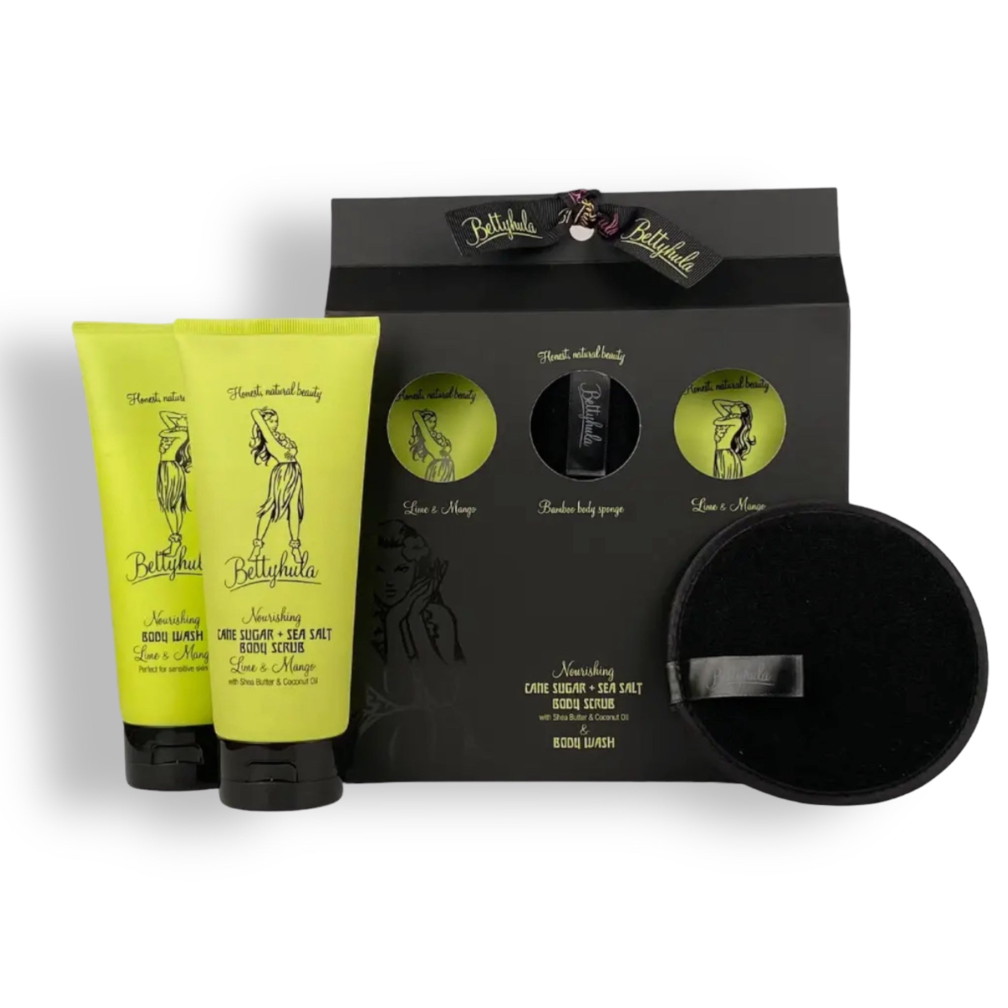 LIME & MANGO Body Scrub + Shower Gift Set