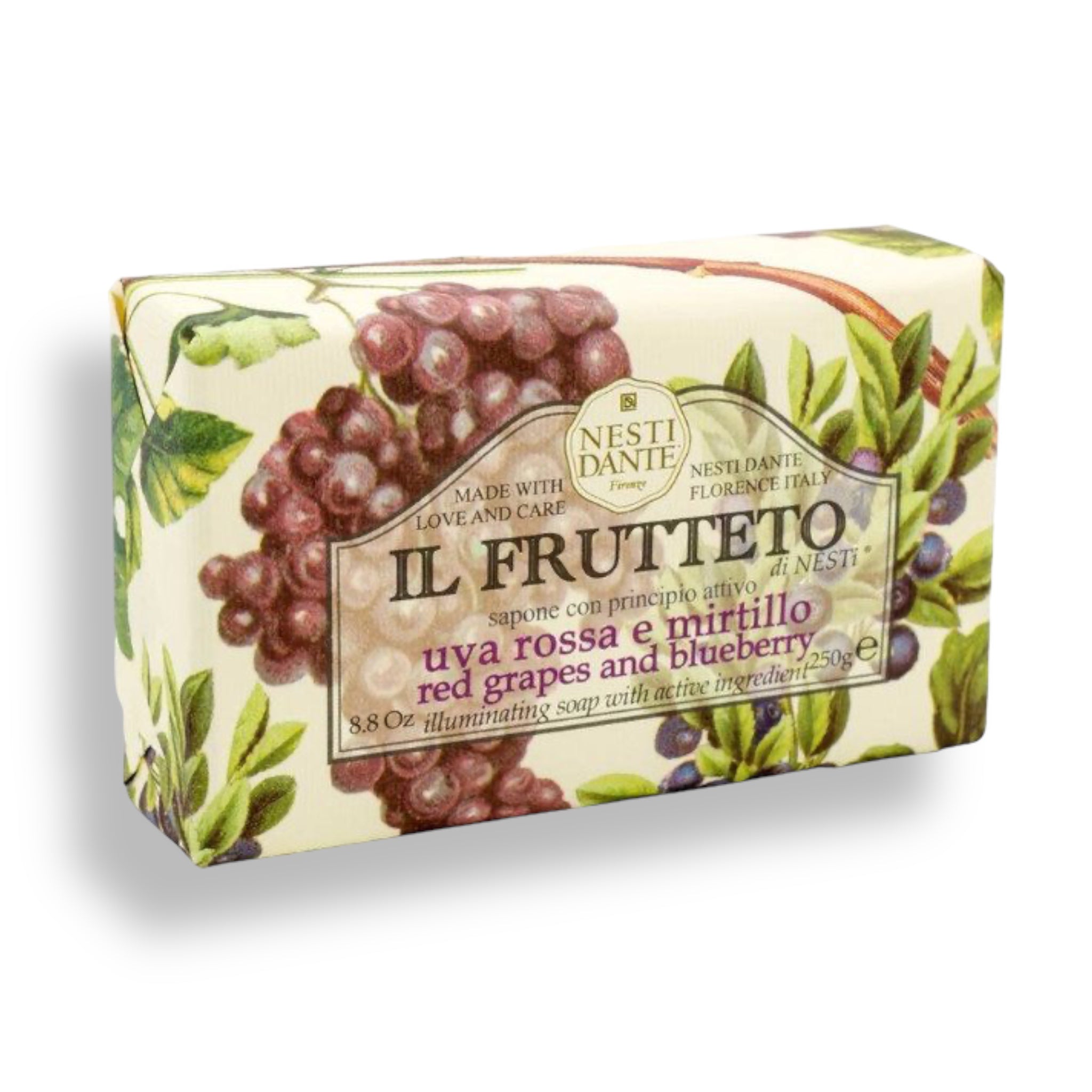 NESTI DANTE Il Frutteto Red Grapes and Blueberry Bar Soap - MerryBath.com