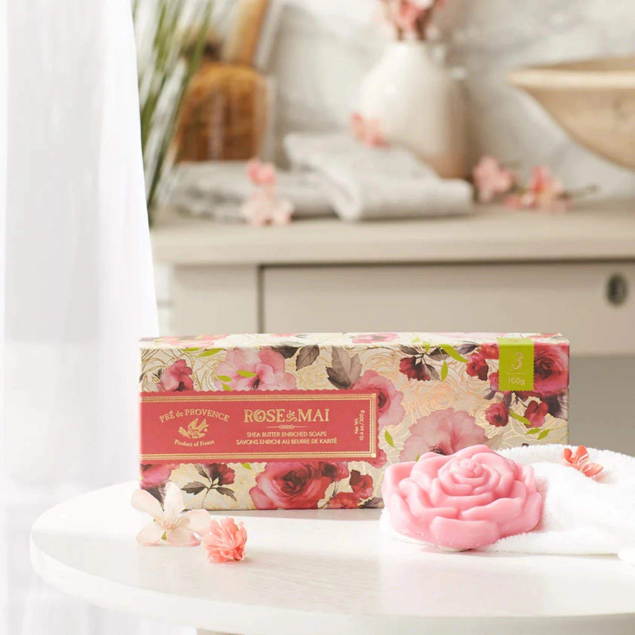 ROSE DE MAI Guest Soap Set