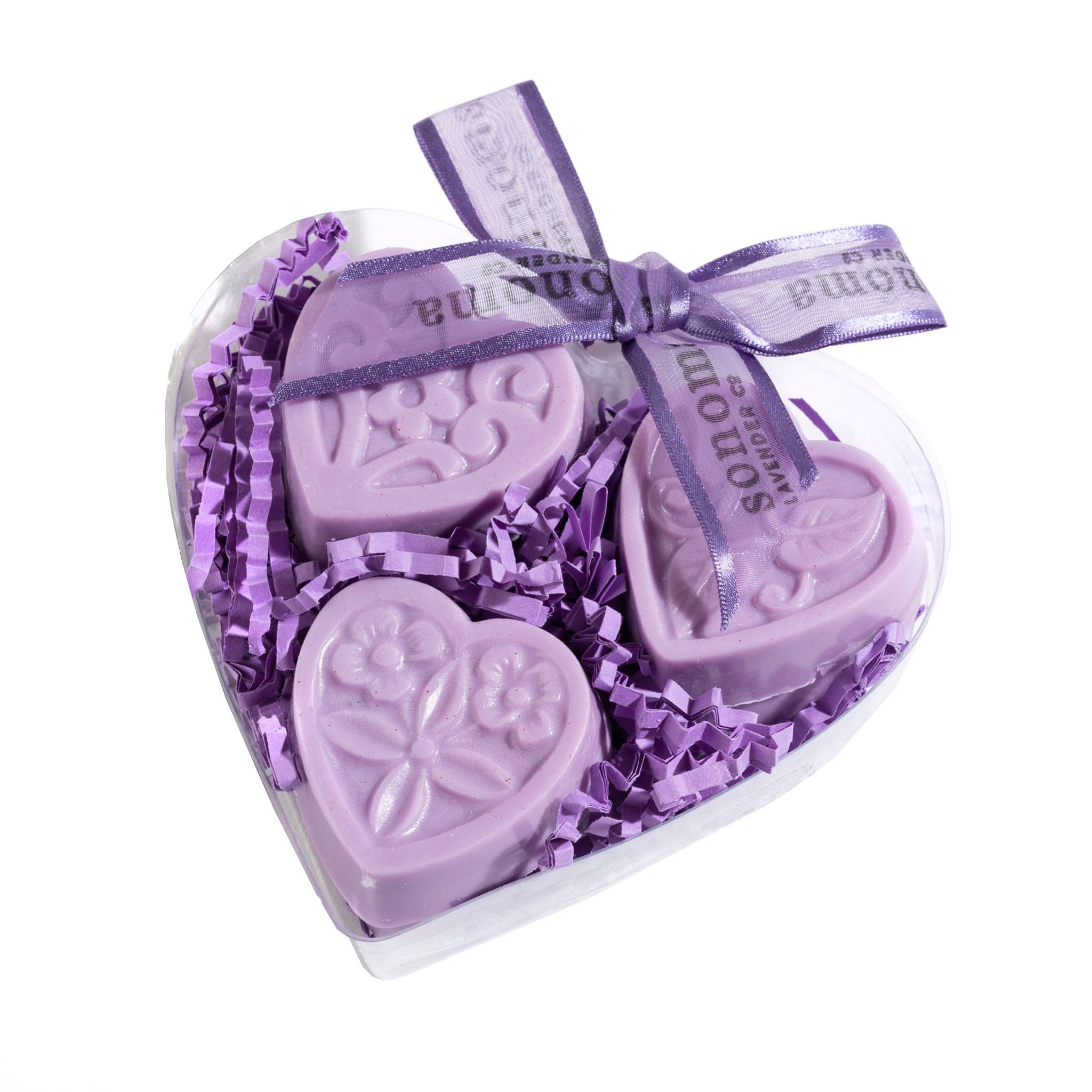 Lavender Heart Soap Set - 6 Guest Soaps