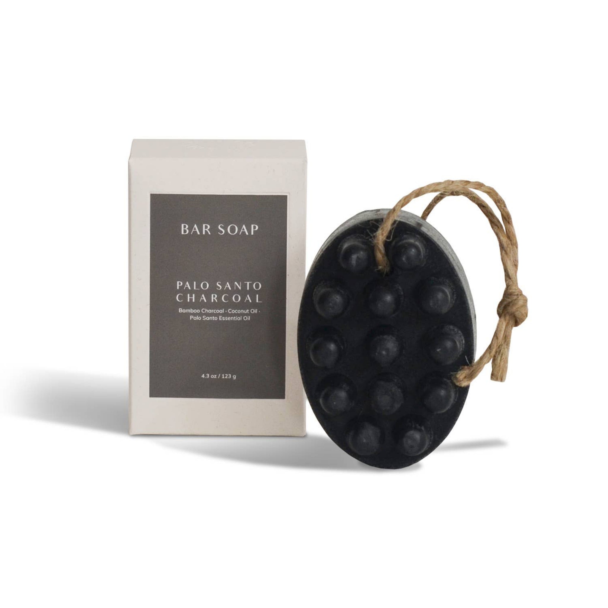 PALO SANTO + CHARCOAL Exfoliating Massage Bar Soap