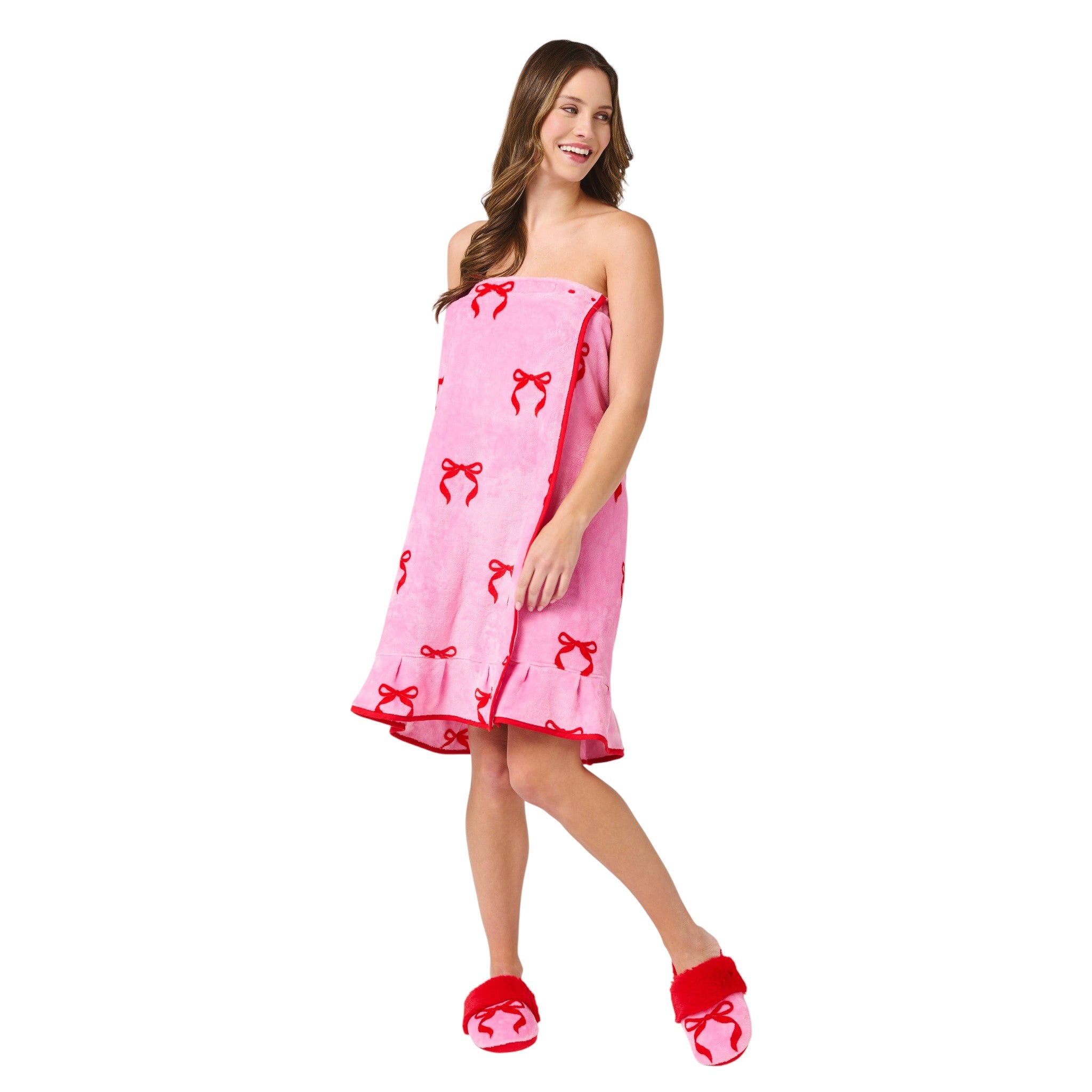 Pink Bow BATH WRAP