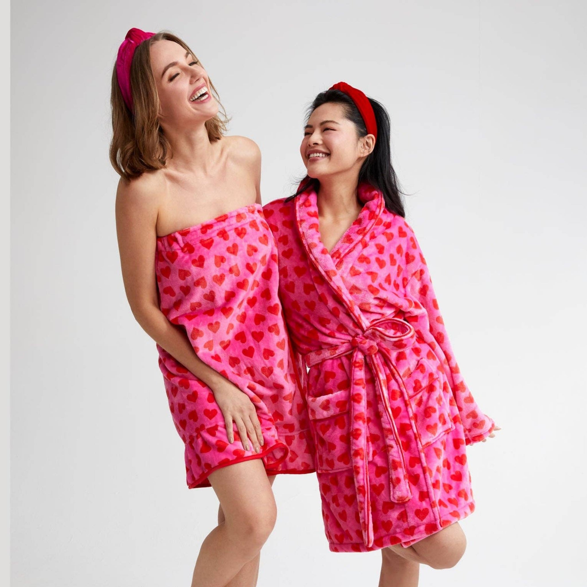 Pink Hearts BATH WRAP
