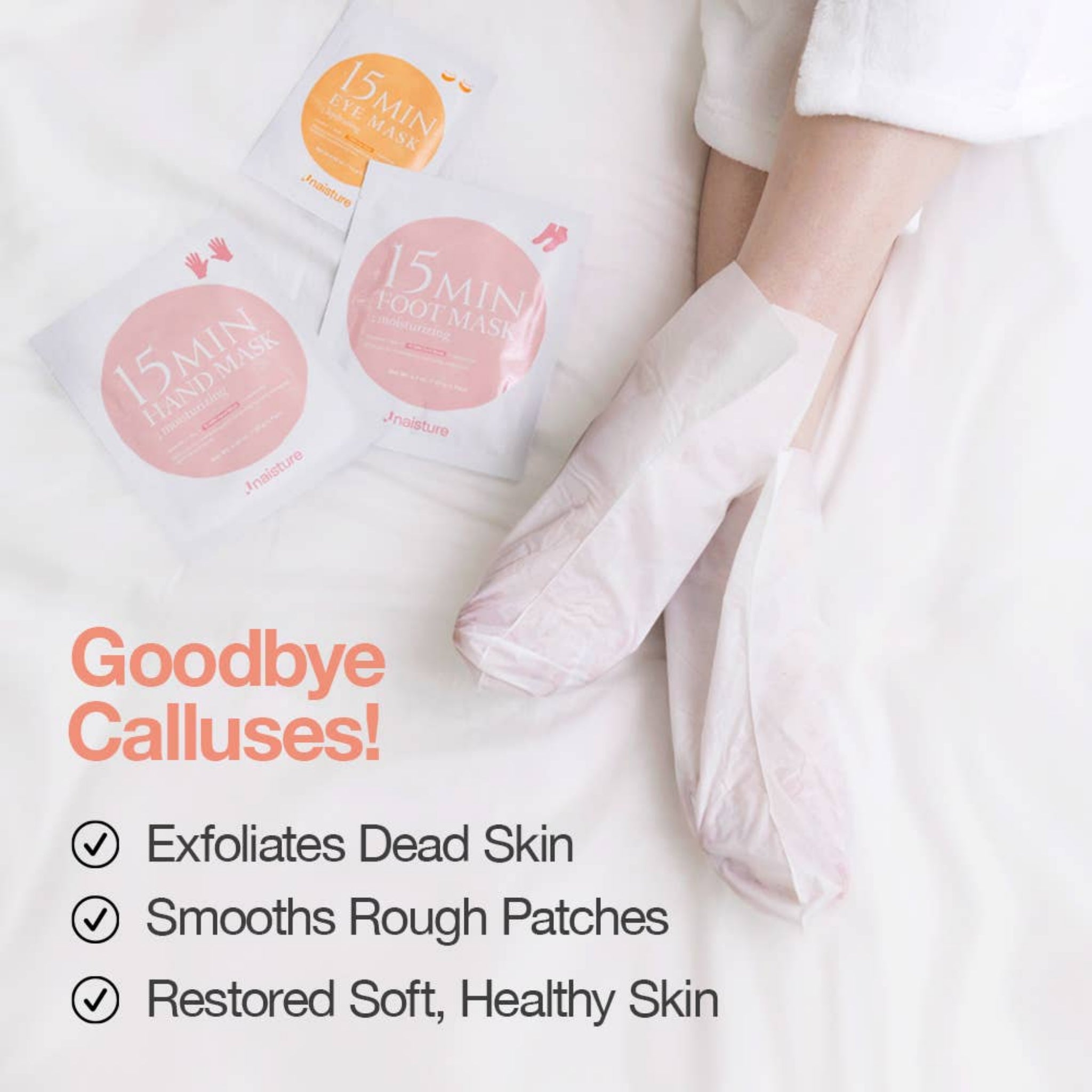 Shea Butter Foot Masks – Soften Dry Heels & Rough Skin | 5 Pairs