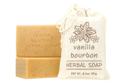 VANILLA BOURBON Exfoliating Soap - Herbal Collection