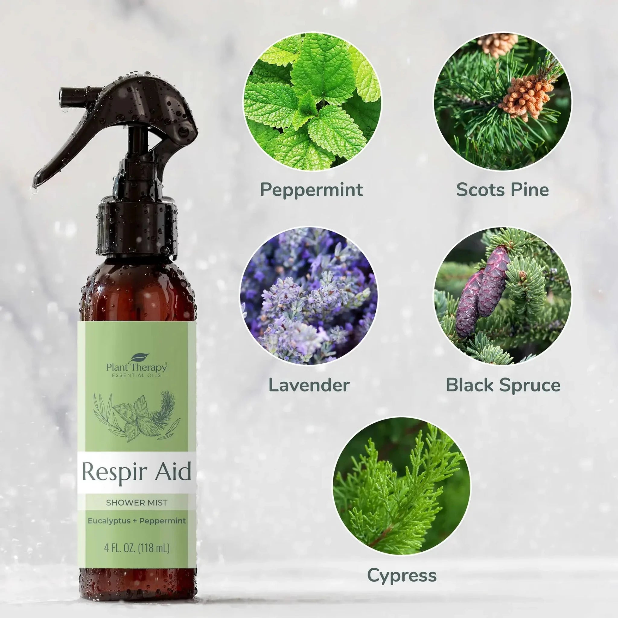 RESPIR AID Shower Mist with Essential Oils