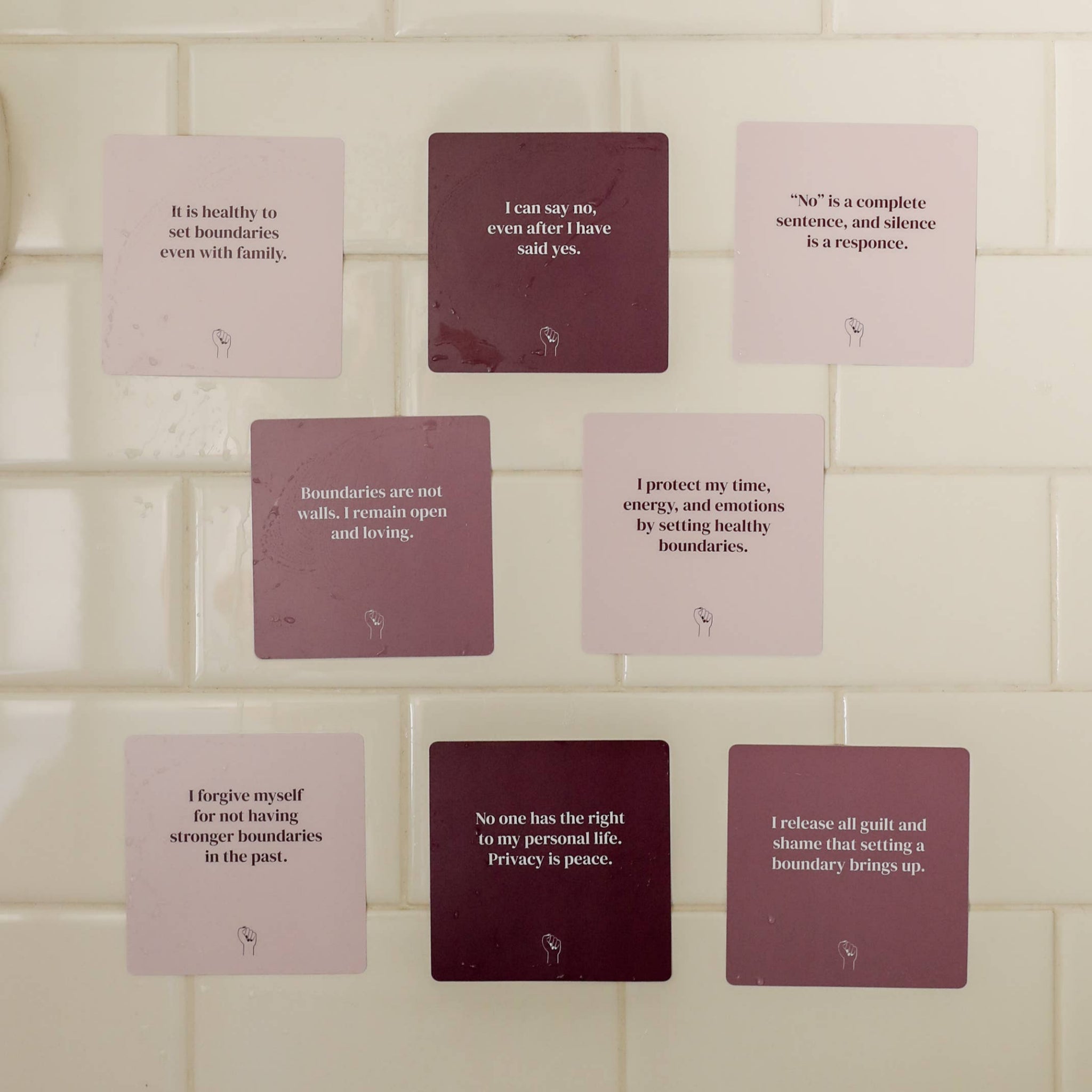 Shower Affirmation™ Cards - BOUNDARIES