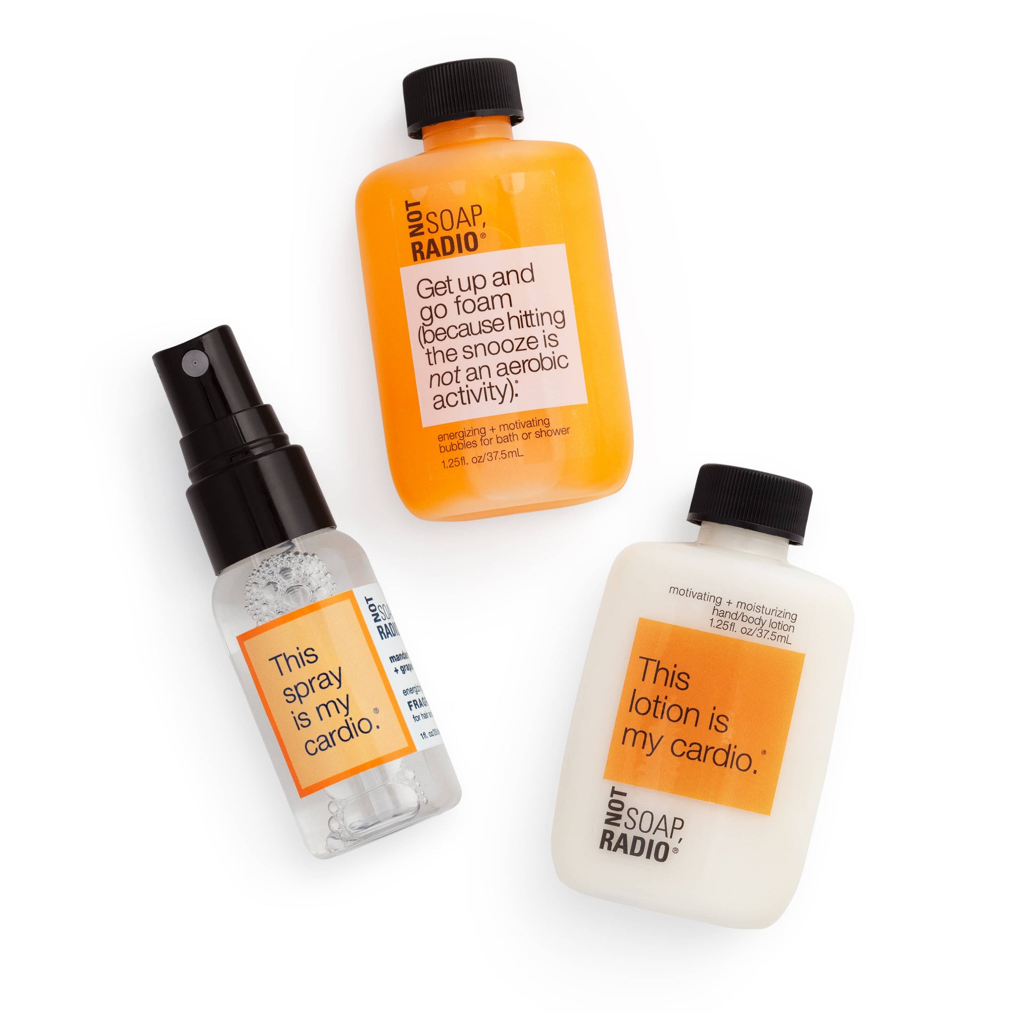 Get Up and Go Foam Mini Set - Grapefruit + Guava + Mandarin