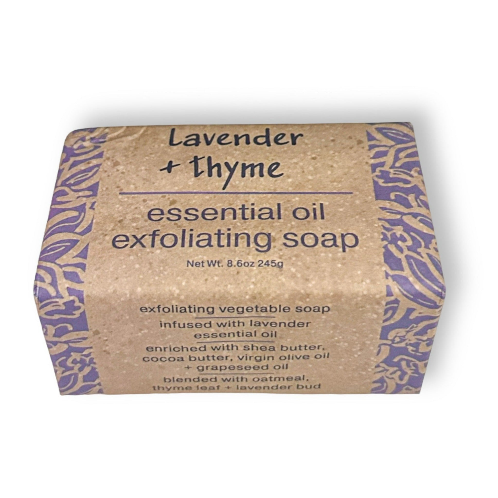 Greenwich Bay Trading Company Lavender Thyme Essential Oil Exfoliating Soap 8.6 oz