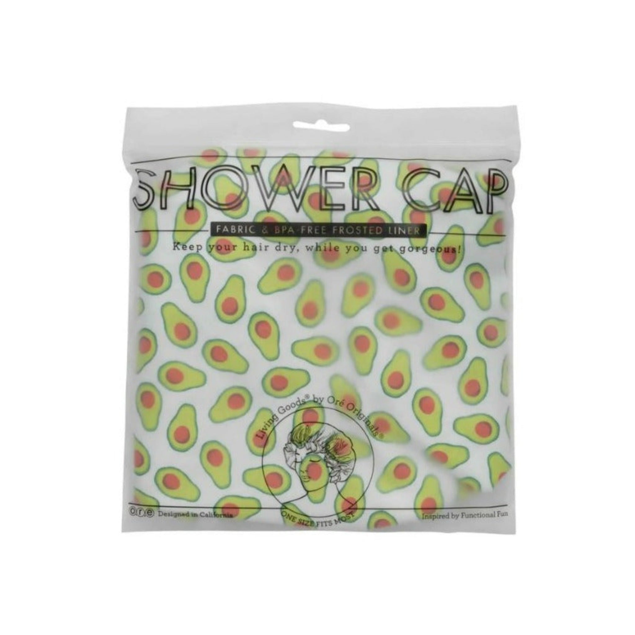 Ore Originals Avocado Fabric Shower Cap